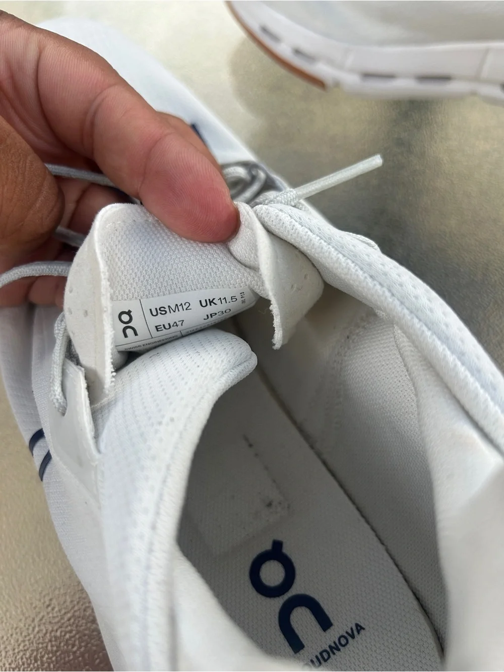 On Cloudnova 2 White Zodiac Navy Good Used Condition Athleisure Athletic